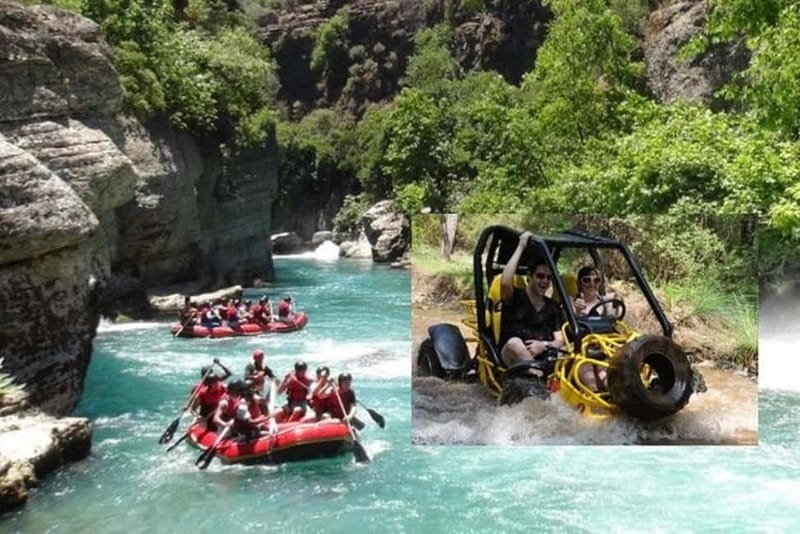 Alanya /Antalya /Side Rafting and Buggy, Quad Option Zipline - The rafting briefing and first splash