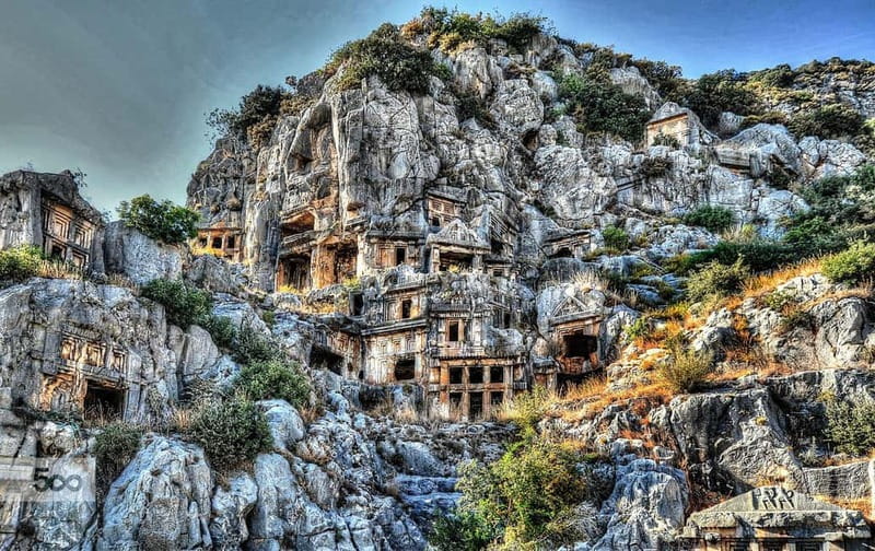 Antalya, Alanya, Side: Demre, Myra, & Kekova Island / Boat - Ancient Myra’s theater and rock tombs