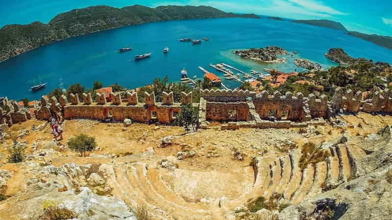 Antalya, Alanya, Side: Demre, Myra, & Kekova Island / Boat - The boat ride to Kekova’s Sunken City