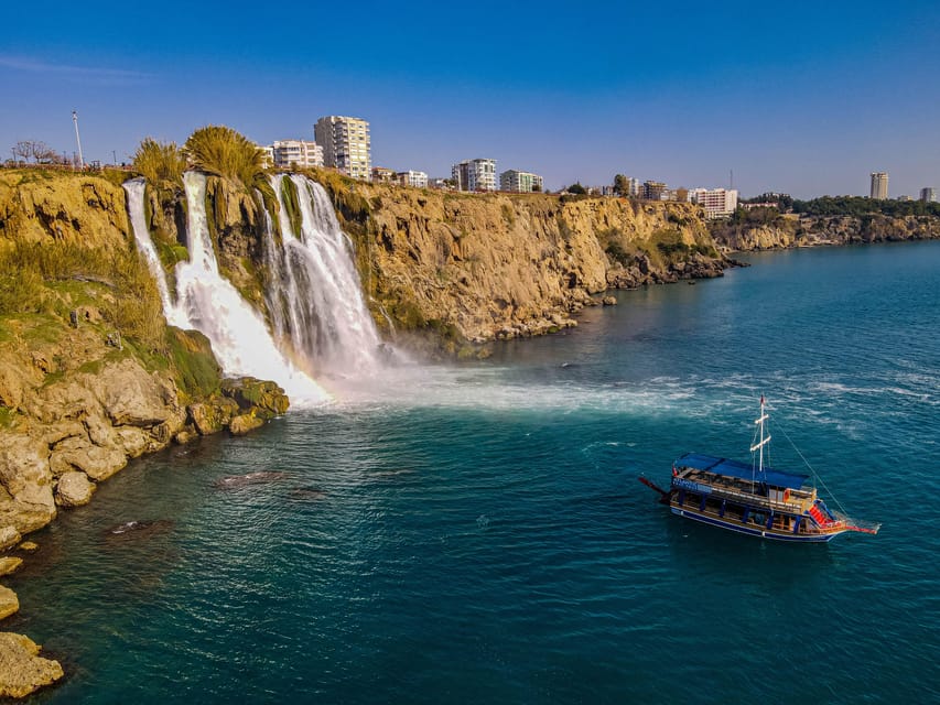 Antalya: Beach & Waterfalls Boat Trip w/ Lunch & Soft Drinks - Lara Beach gives you the first swim
