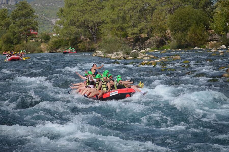 Antalya: Canyoning, Rafting, Quad, Jeep & Zipline with Lunch - Fourteen kilometers of rafting keeps the day moving