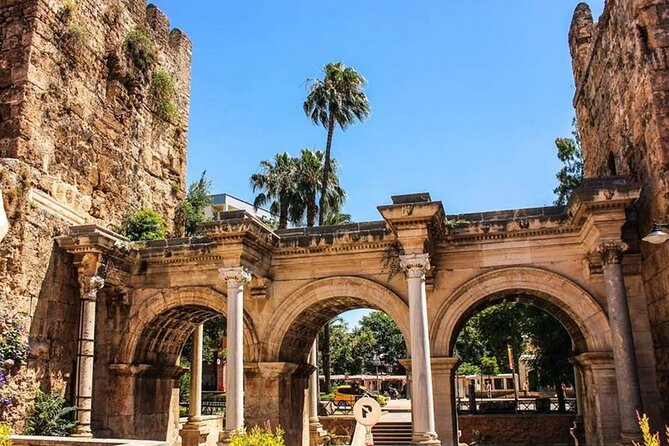 Antalya Full-Day Old City Tour From Kemer With Boat Trip - Hadrian’s Gate and the clock tower