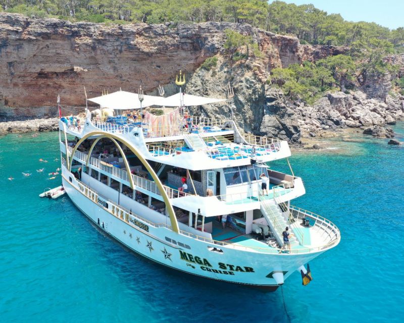 Antalya & Kemer: Megastar Catamaran Cruise With Foam Party - Phaselis Bay, sea cave, and ancient port