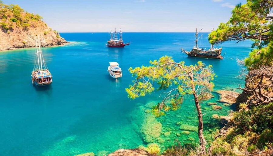 Antalya & Kemer: Pirate Boat Tour With Foam Party & Swimming - Sailing from Kemer to the Phaselis coast