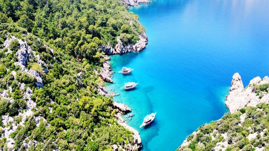 Antalya/Kemer: Porto Genoese Boat Trip & Mud Bath with Lunch - Fosforlu Cave, a possibility rather than a promise