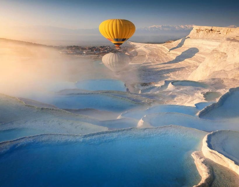 Antalya: Pamukkale Guided Tour With Optional Balloon Flight - Pamukkale at sunrise, seen from above