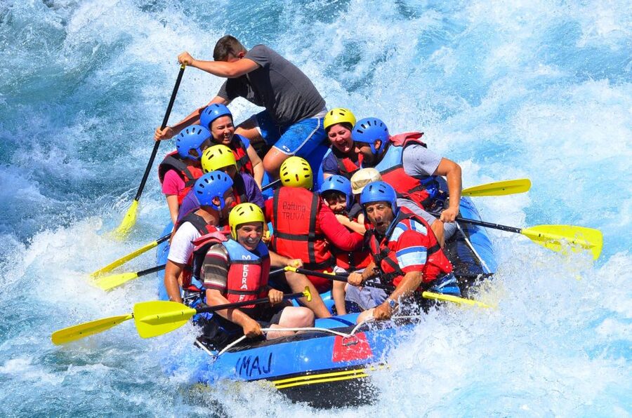 Antalya: Super Combo Quad, Buggy, Rafting & Zipline w/Lunch - Ziplining over the river