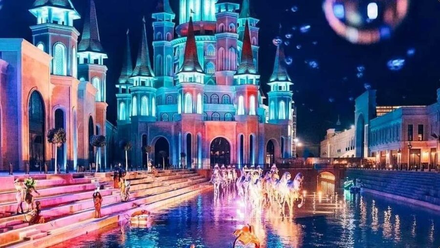 From Alanya: Land of Legends Night Show with Hotel Transfers - First hour at Land of Legends