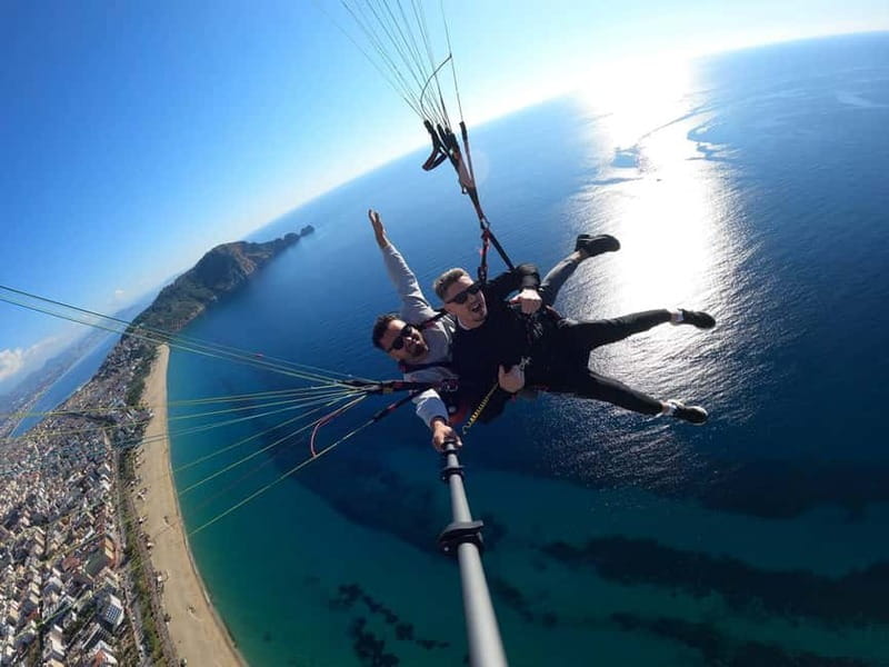 From Antalya: Alanya Paragliding Experience with Beach Visit - The cliff launch and first minutes in the air