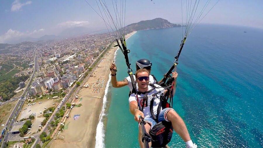 From Antalya, Belek, Side Alanya Paragliding Experience - The views over Alanya and the coast