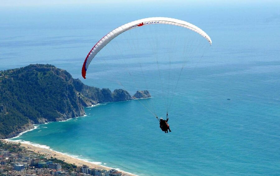 From Antalya, Belek, Side Alanya Paragliding Experience - The landing on Cleopatra Beach