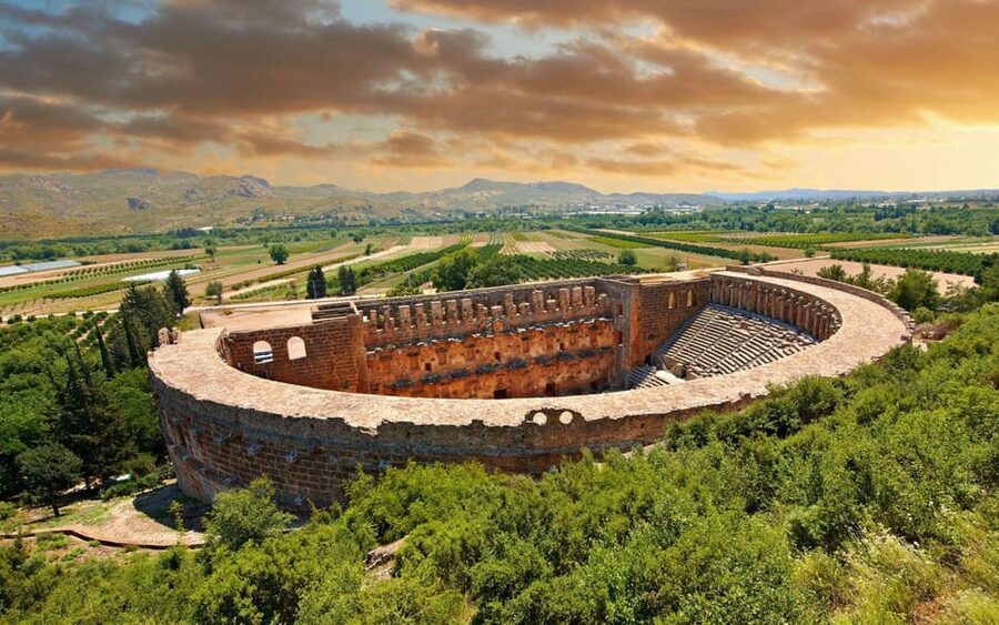 From Antalya: Roman Ancient Sites & Manavgat Waterfall Tour - Aspendos and its remarkable theater