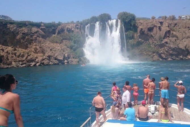 Half-Day Boat Tour to Antalya Waterfalls - Getting close to Lower Duden Waterfall