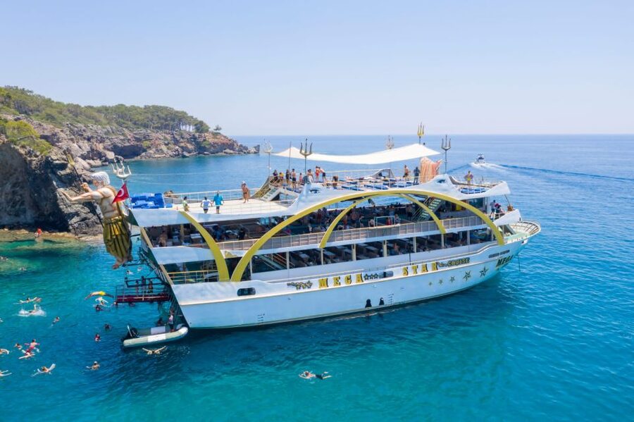 Kemer: Full-Day Boat Trip with Lunch and DJ - Olympos from the water