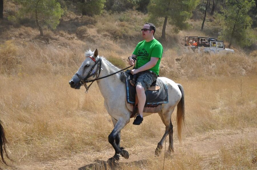 Kemer Horse Safari, pick up from Kiris, Beldibi, Goynuk - The short lesson before you mount