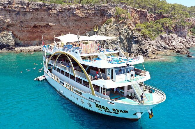 Kemer Mega Star Boat Trip With Hotel Transfer and Lunch - Phaselis Bay gives you the prettiest first swim
