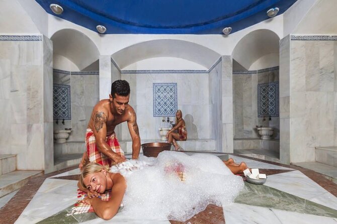 Kemer Turkish Bath Experience With Oil Massage - The scrub and foam wash on warm marble
