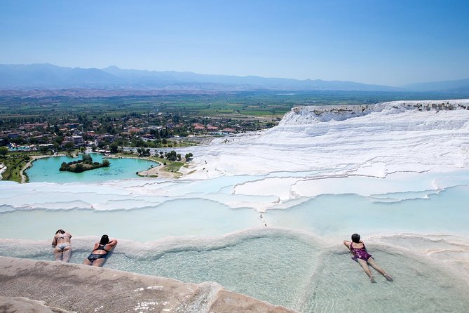 Pamukkale from Antalya Province - Hierapolis Shows the City Behind the Springs