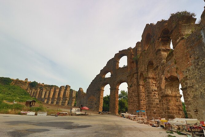 Perge Aspendos Aquaduct Side with Waterfall - Side, an ancient port beside a modern resort