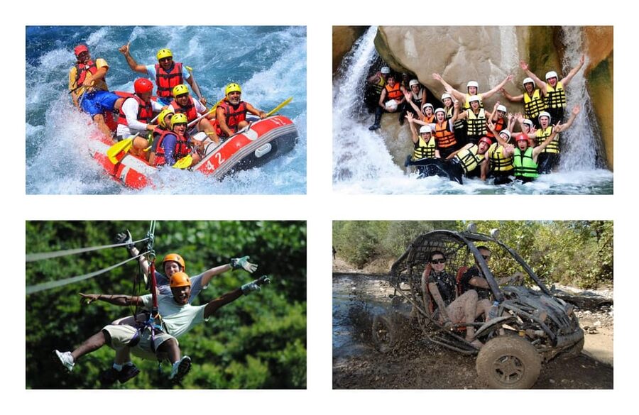 Rafting, Buggy or Quad, Zipline, Canyoning (4 in 1) Tour - Lunch beside the river