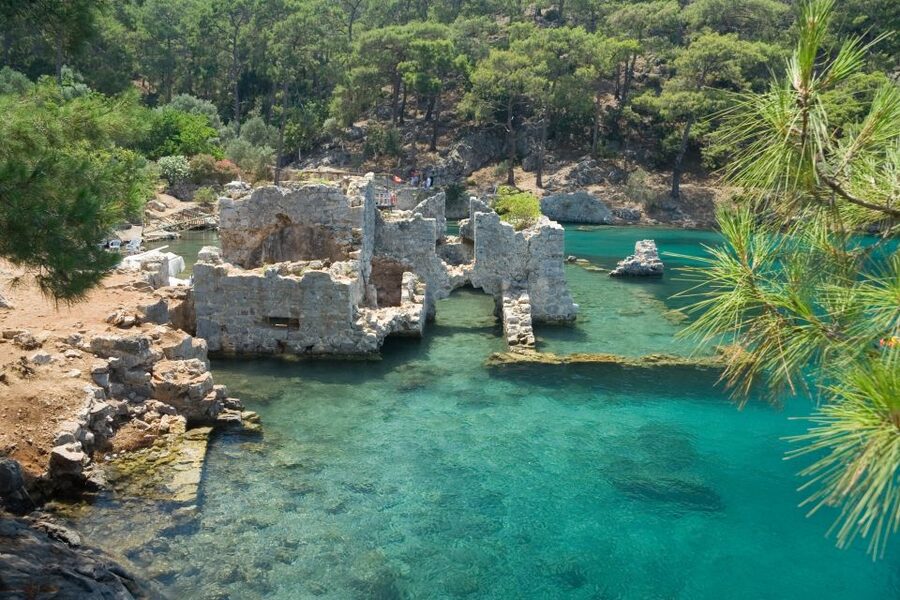 Relaxing Boat Trip with Lunch and Drinks - Reaching Phaselis Bay and the ancient port
