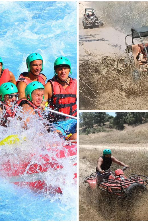 Side&Alanya:Rafting,Jeep,Quad/Buggy Safari/Zipline wLunch - ATV riding through mud and open ground